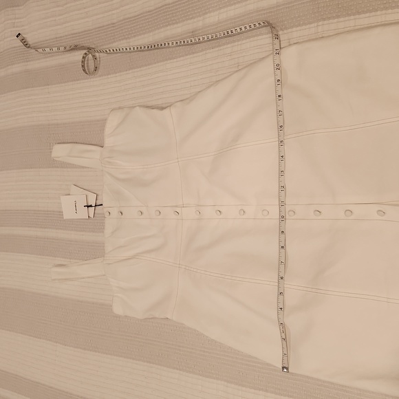 Theory Women's White Kayleigh Linen Blend Sleeveless Mini Shirtdress size 12 - Picture 14 of 16